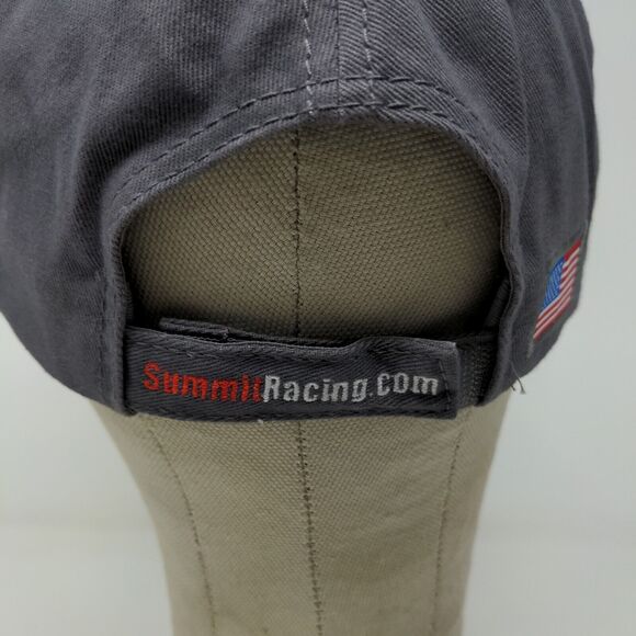 Main Gate Summit Racing Equipment Strapback Hat Gray OSFM Embroidered Logo - Picture 8 of 12